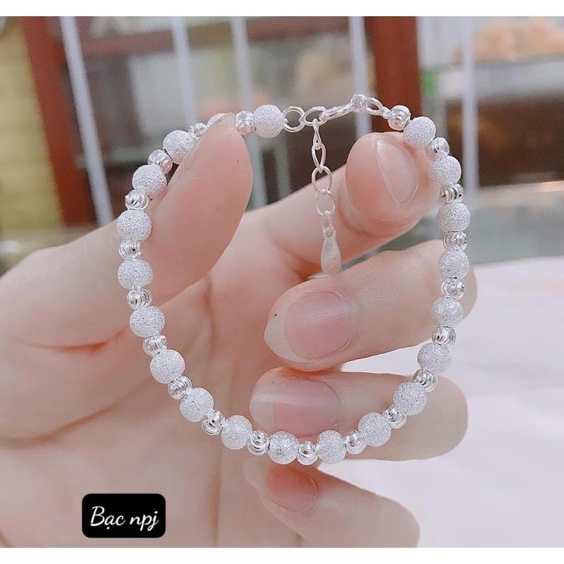 Lắc Tay Bi Cát , Vòng tay bi Cát cho mẹ và bé️ Miễn Phí khắc tên kèm họa tiết ️ Bạc Ta- Bạc Npj