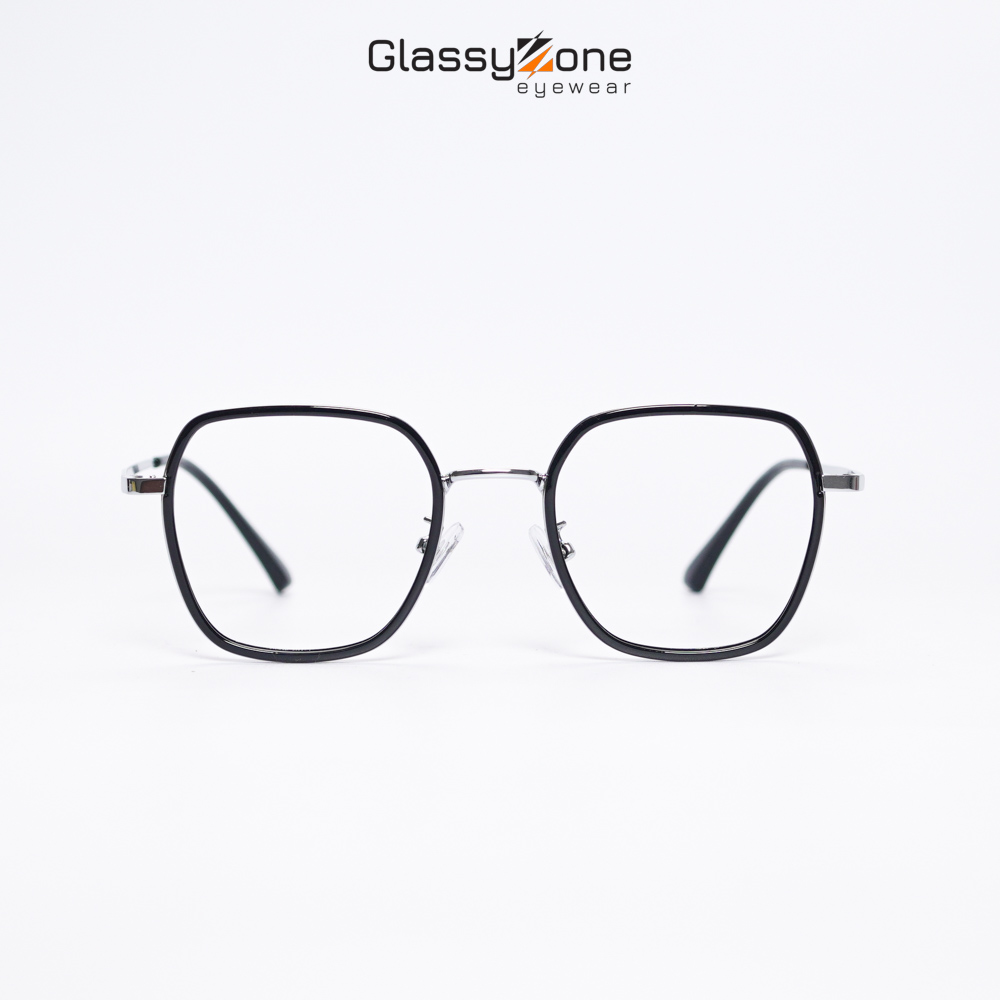 Gọng kính cận, Mắt kính giả cận nhựa dẻo Form vuông Uniex Nam Nữ Grainne - GlassyZone