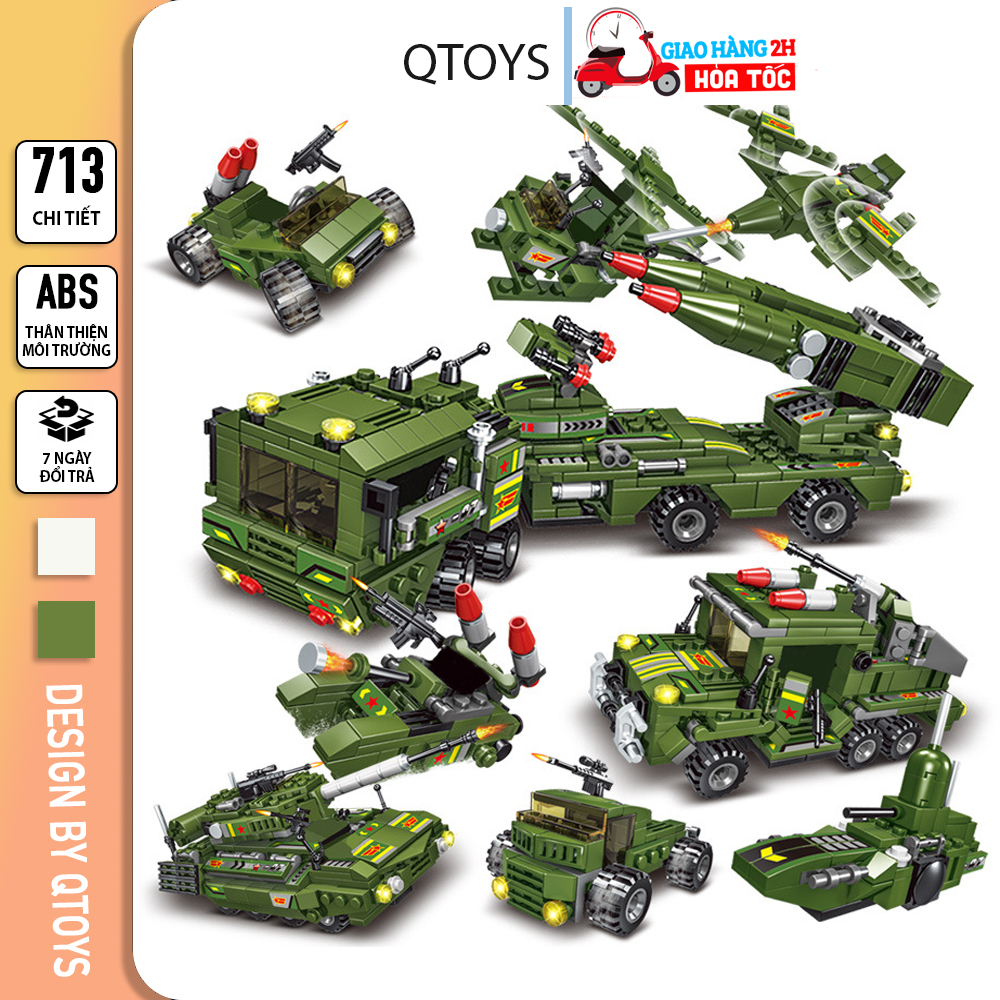 Đồ chơi lắp ráp xe tăng XT713 chi tiết lắp ghép mô hình Xe Quân sự và Máy bay chiến đấu