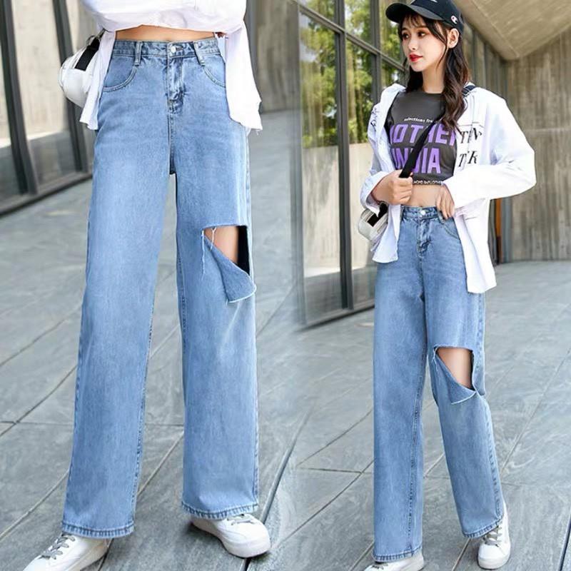 Quần jean baggy suông ống rộng BIG SIZE phom rộng to dài cực đẹp 3215 Moli