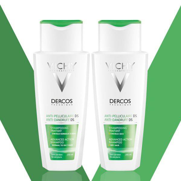 Vichy Dầu Gội Giảm Gàu Cho Da Đầu Dầu Dercos Anti Dandruff Advanced Action Shampoo 200ml