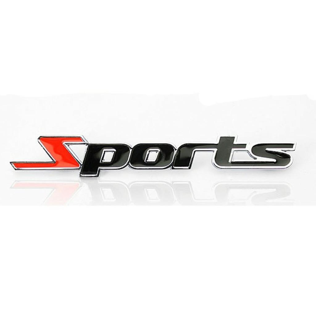 Tem Kim Loại Sports Dán Ô Tô, Xe Hơi