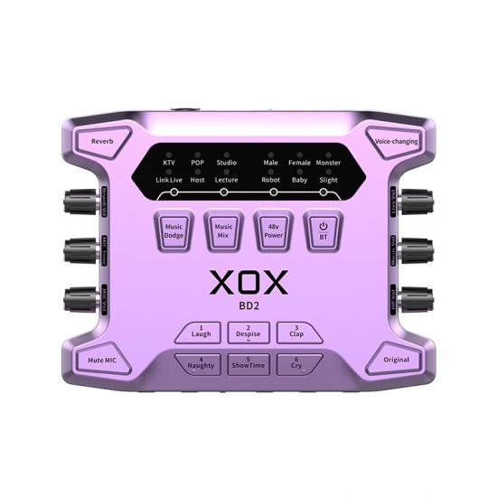 Sound card XOX BD2 - Lấy nhạc bằng bluetooth 5.0 - Tích hợp nguồn 48V, hiệu chỉnh độ nhạy, âm lượng cho micro dễ dàng