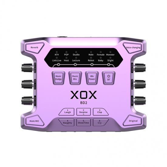 Sound card XOX BD2 - Lấy nhạc bằng bluetooth 5.0 - Tích hợp nguồn 48V, hiệu chỉnh độ nhạy, âm lượng cho micro dễ dàng