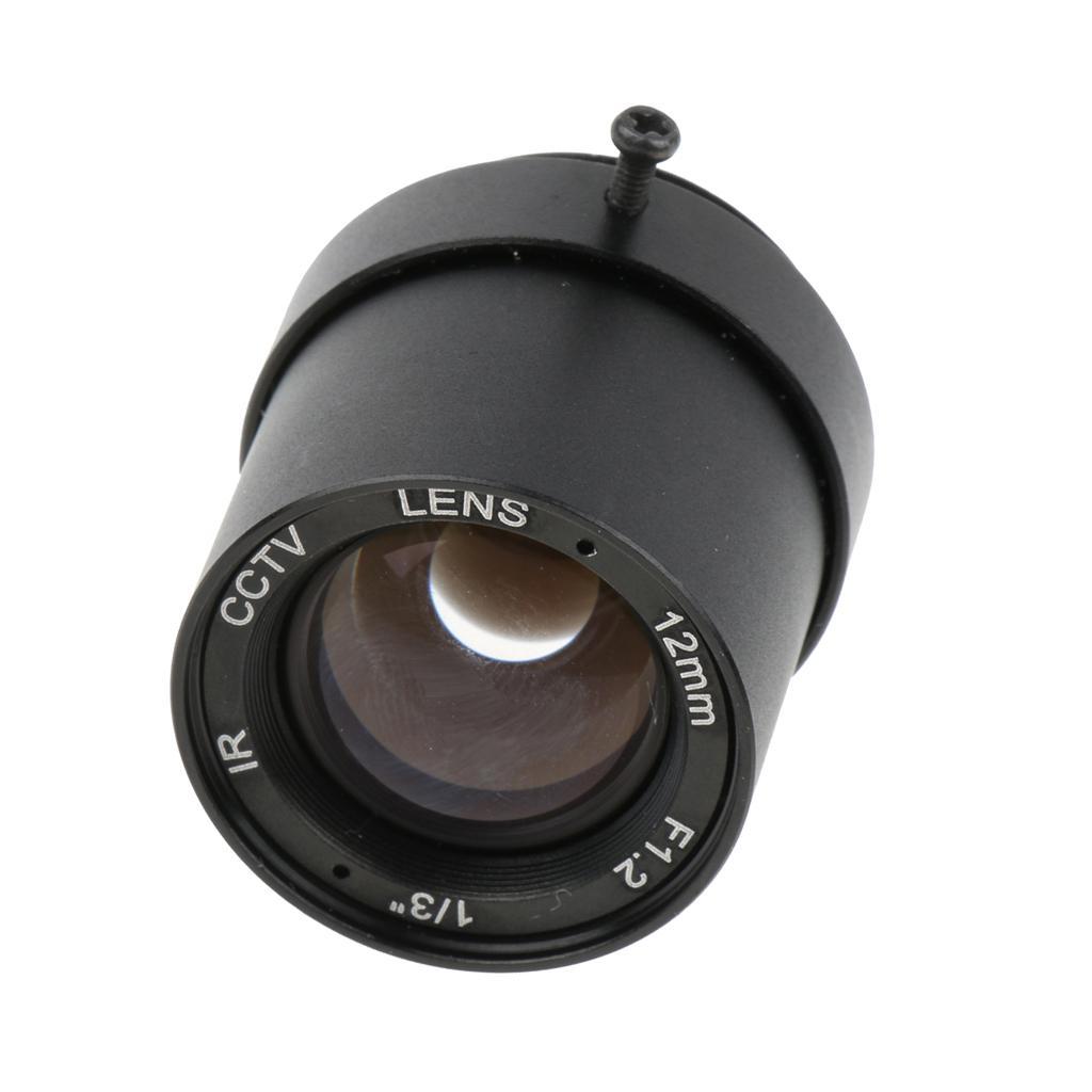 2 1/3" 12mm Fixed Iris CS Mount IR Board Lens for Security IP Camera