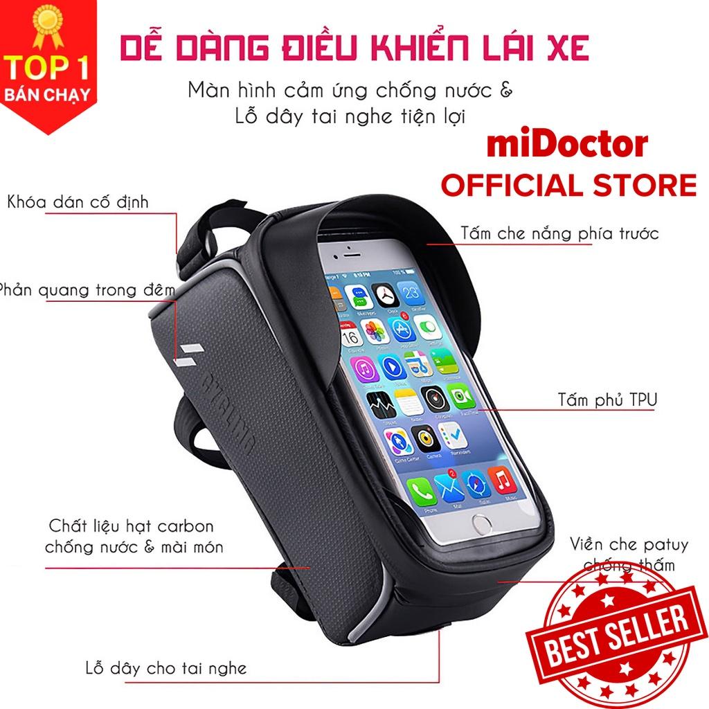 Túi xe đạp cao cấp, túi treo sườn xe đạp chống nước bọc cảm ứng phù hợp với mọi dòng xe