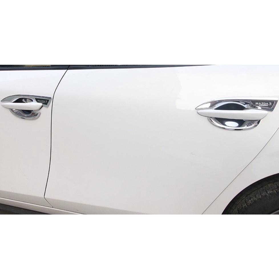 Bộ ốp tay nắm hõm cửa xe Mazda3 2019-2021 nhựa ABS cao cấp mạ Crom sáng bóng