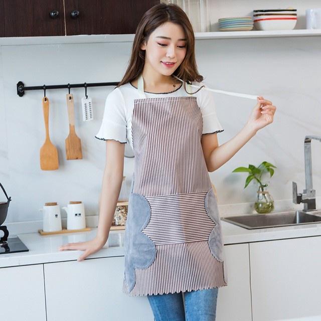 Tạp dề thông minh chống thấm có chỗ lau tay