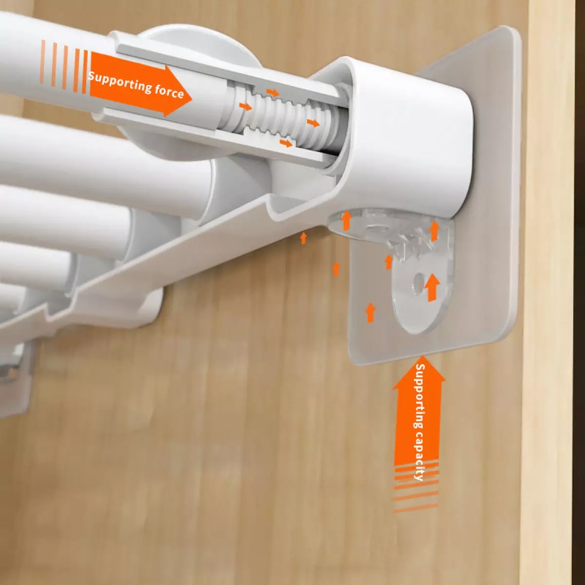 Combo 4 Giá Đỡ Vách Ngăn - Miếng dán Không Cần Đục Lỗ Hỗ Trợ Kệ Dán Móc Vít, Tấm Gỗ Nhỏ Gắn Tường Cho Phòng Tắm Nhà Bếp