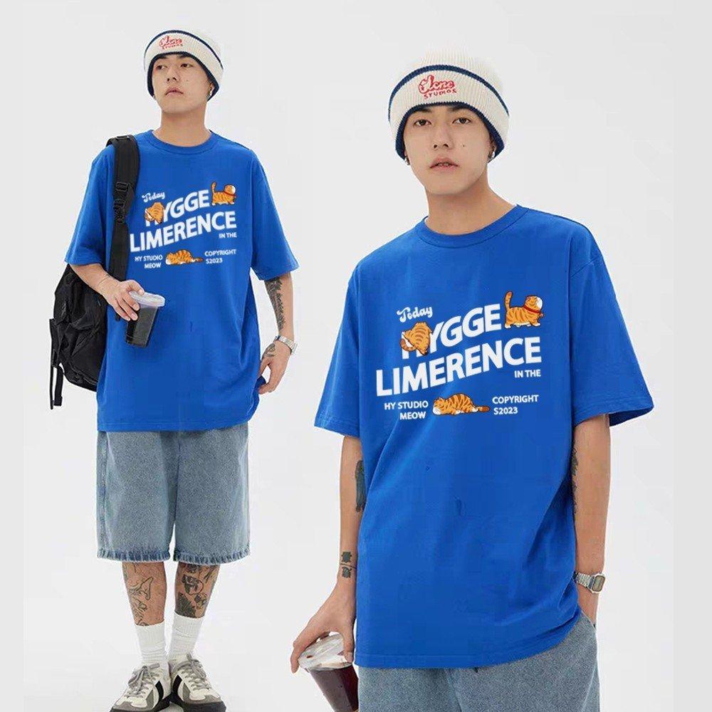 Cao cấp - Áo thun tay lỡ unisex nam nữ oversize in chữ Hygge Limerence