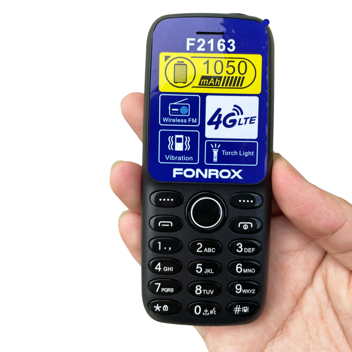 Điện thoại Fonrox F2163 4G , Gọi HD Call , Lướt WEB , 2 sim 2 sóng - Hàng chính hãng