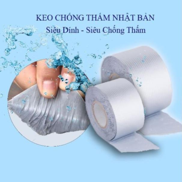 Cuộn 5 Mét Băng Keo Dán Rộng 5cm/10cm, Miếng Dán Siêu Dính, Miếng Chống Thấm Nước, Keo Chống Dột,Siêu Dính