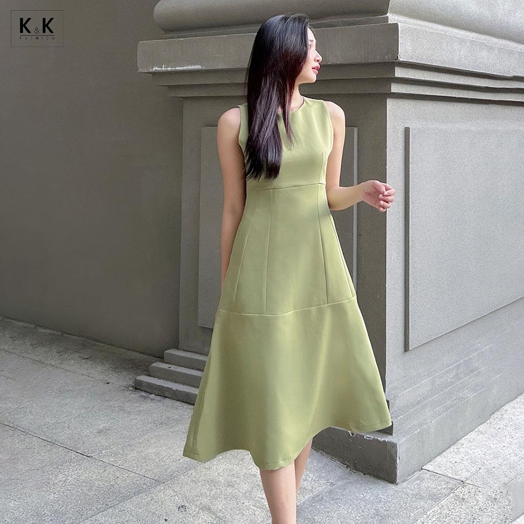 Đầm Đuôi Cá Dự Tiệc Dáng Dài Sát Nách K&amp;K Fashion KK119-20 Chất Liệu Tencel