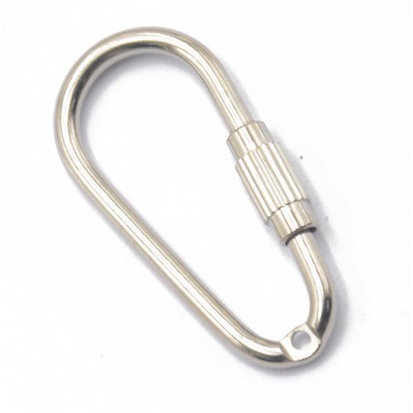 4-8pack 6 Pcs Steel Screw Locking Carabiner Key Ring Clasp