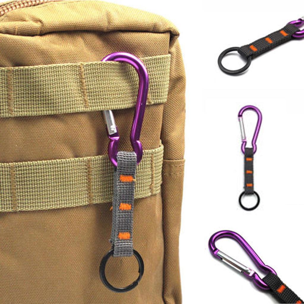 Hiking Backpack Travel Key Chain Metal Ring Carabiner Hook Buckle