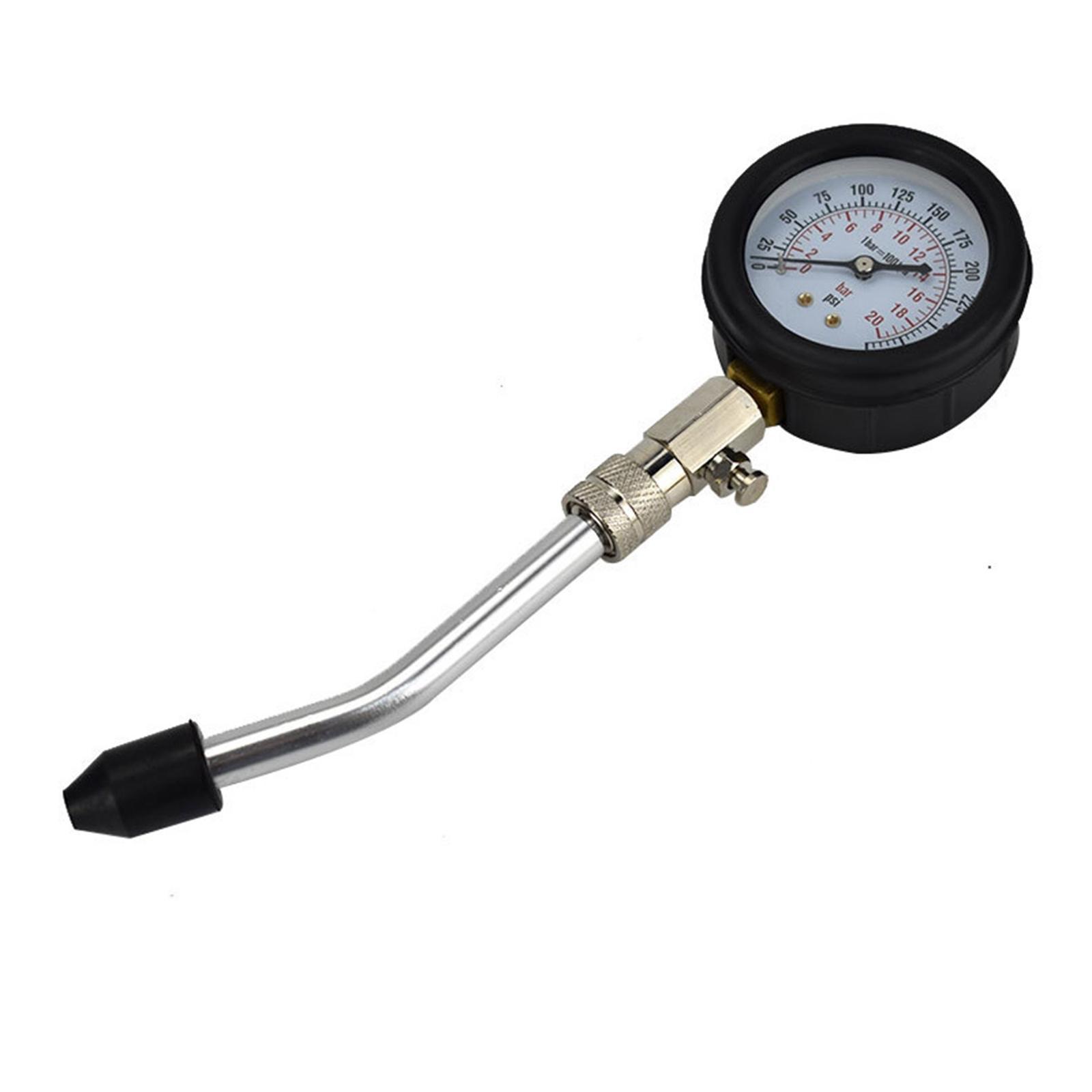 Set of 8 Petrol Engine Cylinder Compression Tester Tool 0-300 PSI Hardware