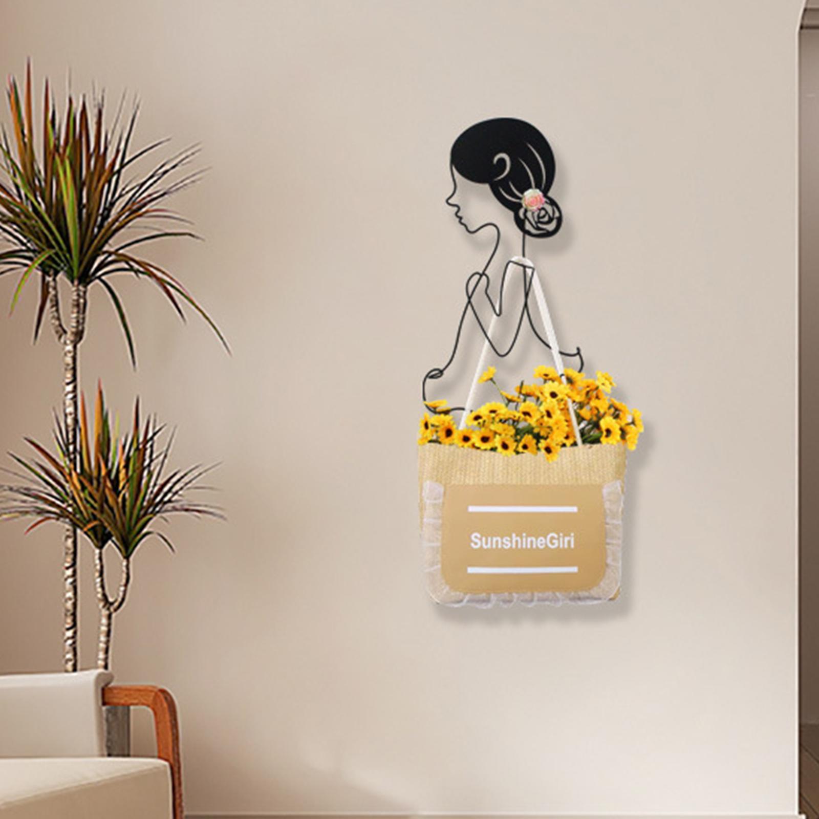 Silhouette Wall Sculptures Wall Hanger Background Girls Metal Wall Art Decor