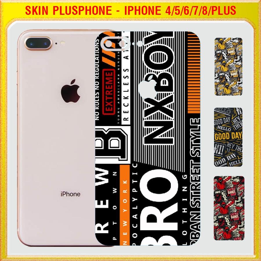 Dán Skin mặt sau cho iPhone 4, 4s, 5, 5c, 5s, 5 SE, 6, 6s, 6 Plus, 7, 7 Plus, 8, 8 Plus nhiều mẫu hot, độc lạ