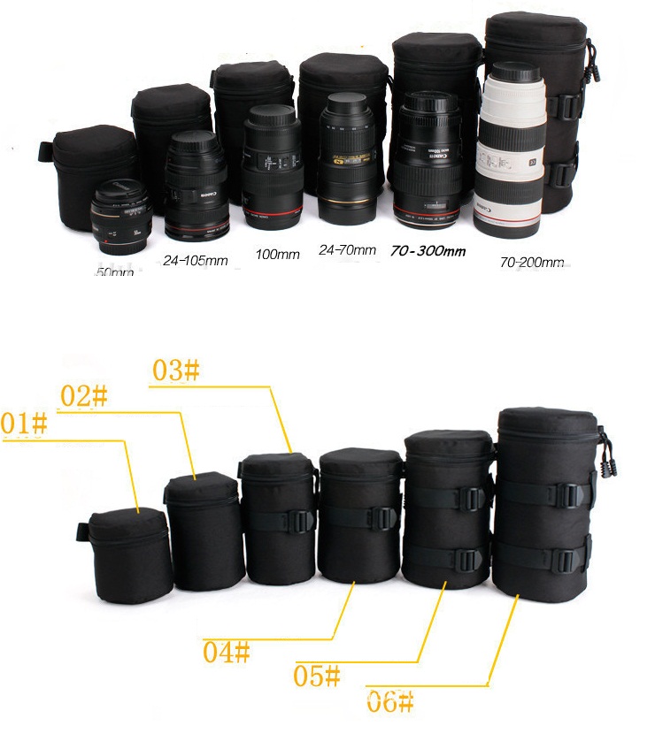 Túi đựng lens máy ảnh hình ống trúc