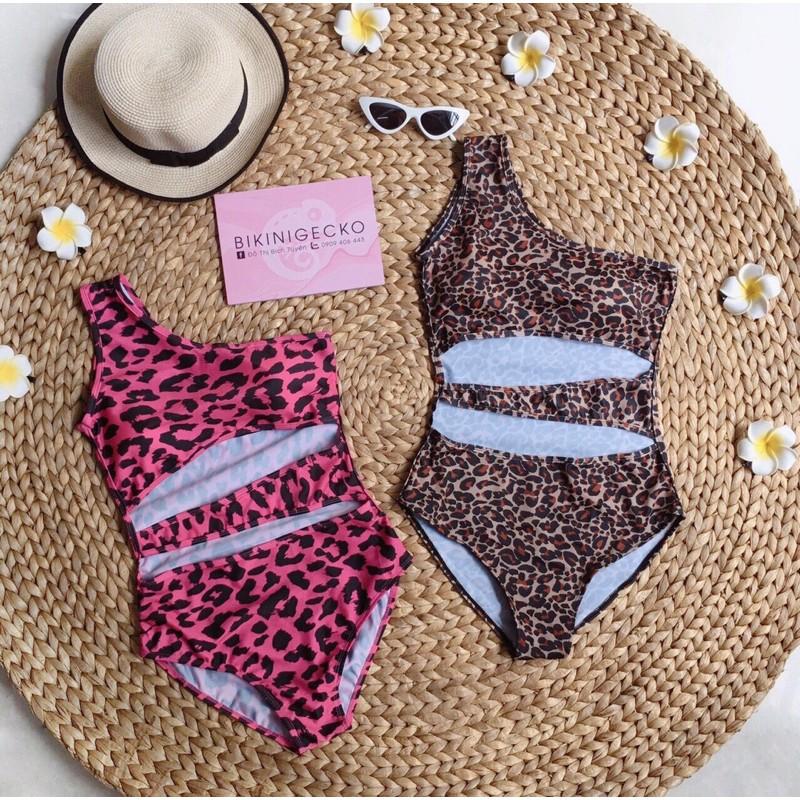Bikini da báo khoét eo