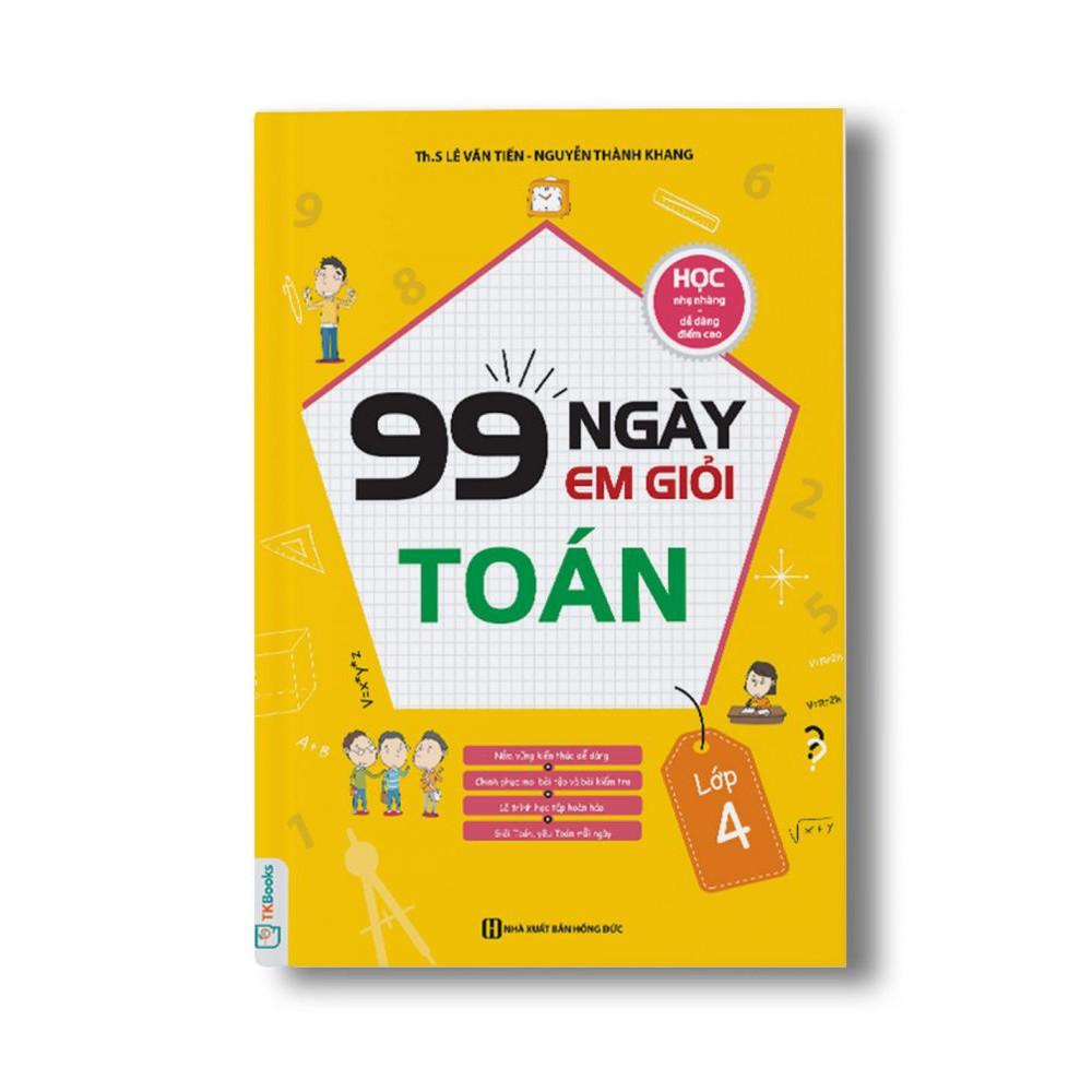 Sách - 99 Ngày Em Học Giỏi Toán + Tiếng Việt + Tiếng Anh lớp 4