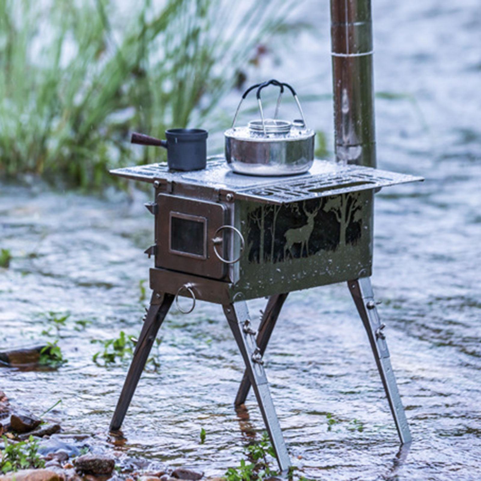 1.5L Camping Tea Kettle Campfire Kettle Tea Pot Water Kettle for Backpacking