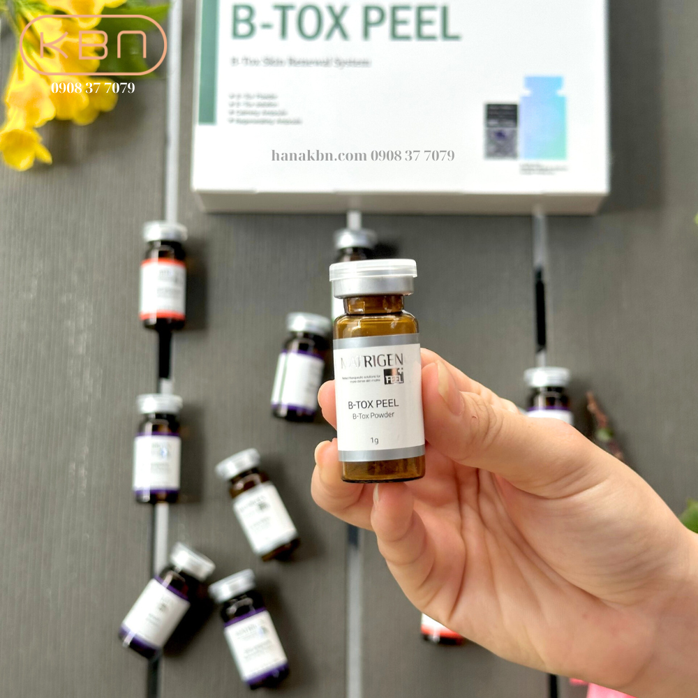 Tảo Peel Da B-TOX PEEL, Tảo Tái Tạo Da 4 Màu - 12 Lọ/ Hộp - Loại Bỏ Độc Tố, Mụn, Làm Sạch Da