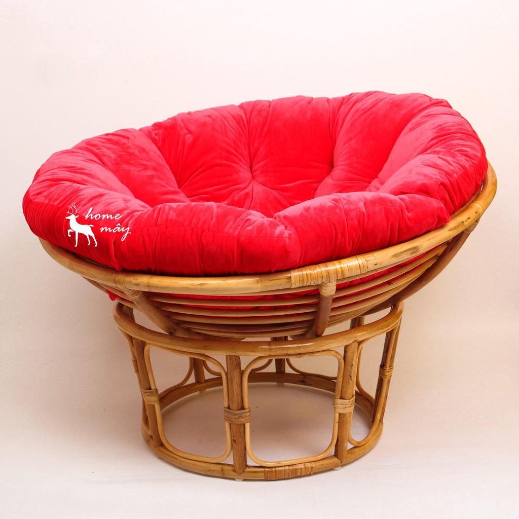 Ghế Mây Papasan KÈM nệm tròn thư giãn HOME MÂY phòng khách/phòng ngủ