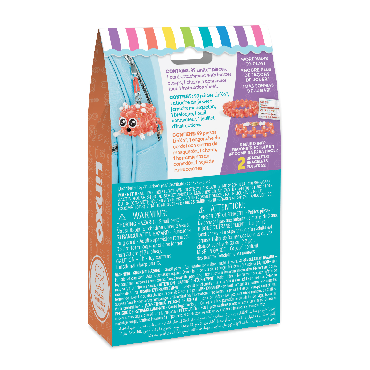 Đồ Chơi Bộ Làm Vòng Tay Tình Bạn Và Thú Cưng LinXo Mèo Con MAKE IT REAL 6101MIR/ORG