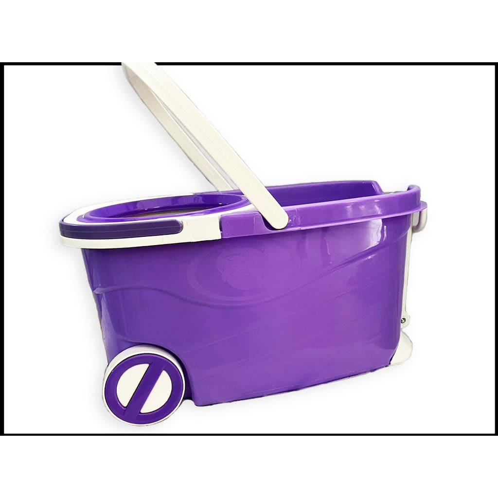 Bộ lau nhà 360 cao cấp thùng lau tự vắt thông minh lồng inox cây lau inox chắc chắn kèm 2 bông lau sợi cotton thấm hút cực tốt