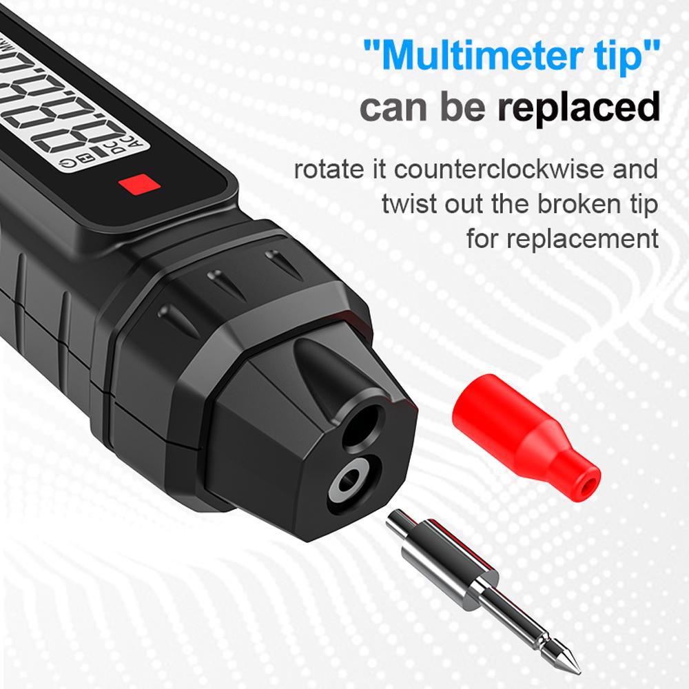4000 Counts Digital Pen Multimeter Professional Voltage Resistance Capacitance NCV Measurement Test Meter Multitester Live Wire Recognition Data Retention Tester