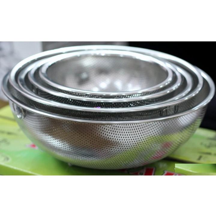 Bộ 4 rổ inox - Không Han, không gỉ.