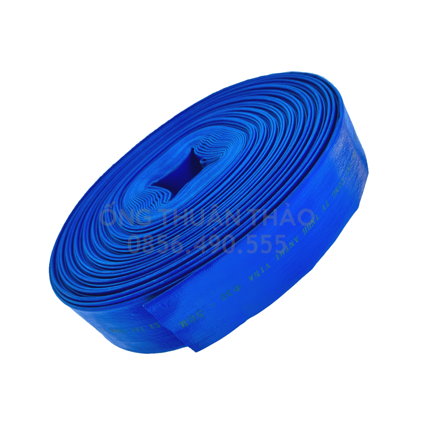 Ống nhựa, ống bạt dù cốt vải phi 50mm 20 mét xanh dương