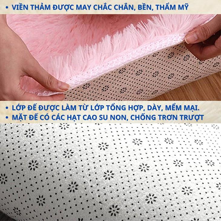 Thảm Lông Trải Sàn 1m2 x 1m6, 1m6 x 2m Sang Trọng cho Phòng Khách, Ngủ, Chụp Hình ..v...v...