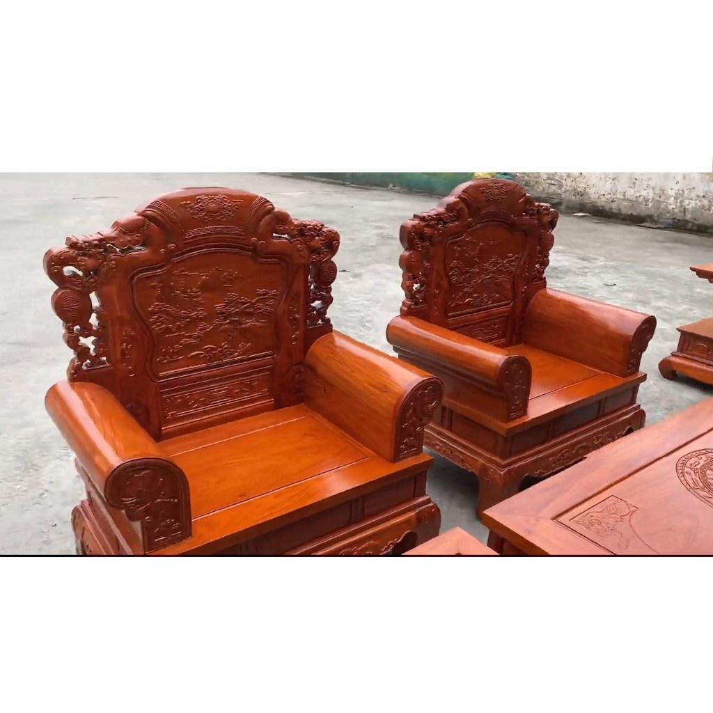 Bộ bàn ghế Khổng Minh Gia Cát Lượng gỗ Gõ Đỏ - Hàng loại 1, tuyển vân chọn gỗ cực kỹ