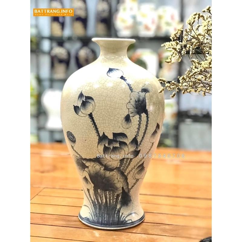 Mai bình men rạn giả cổ Bát tràng