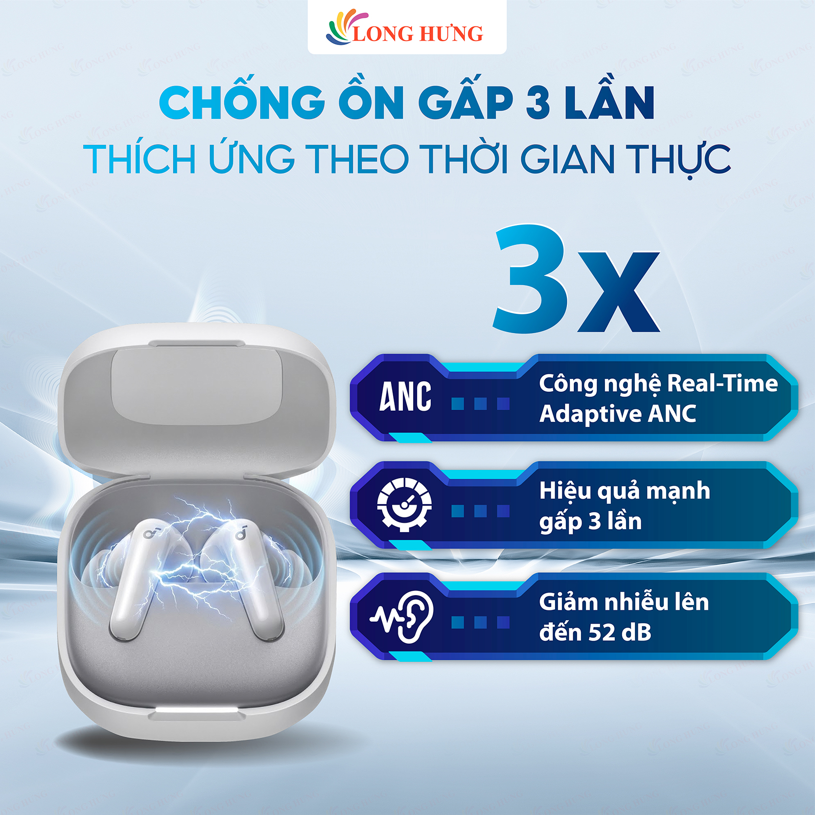 Tai nghe Bluetooth True Wireless Anker Soundcore R60i NC D1202 - Hàng chính hãng