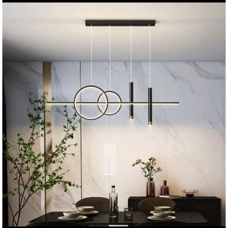 Đèn thả bàn ăn phong thái Bắc Âu dài 1,2m, 3 cơ chế ánh sáng, đèn decor, đèn trang trí,