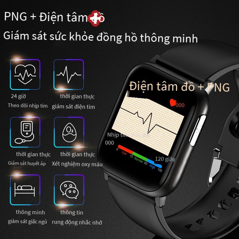 Phong cách mới nhất V6 vòng đeo tay thông minh mới ECG + PPG ECG huyết áp nhịp tim báo động oxy máu phát hiện giấc ngủ thể thao không thấm nước