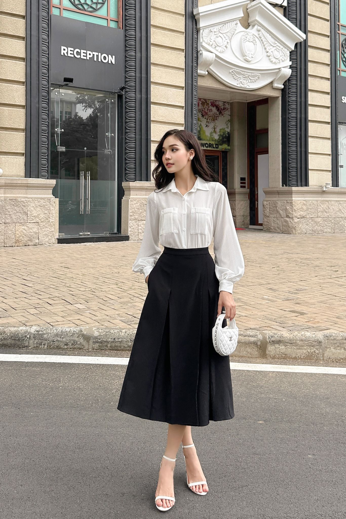 OLV - Chân váy A Line Skirt in Black