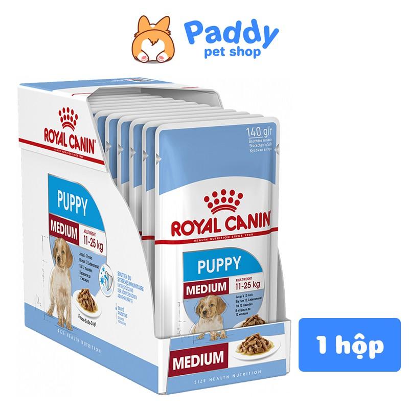[Hộp 10 gói] Pate Cho Chó Royal Canin Medium Puppy