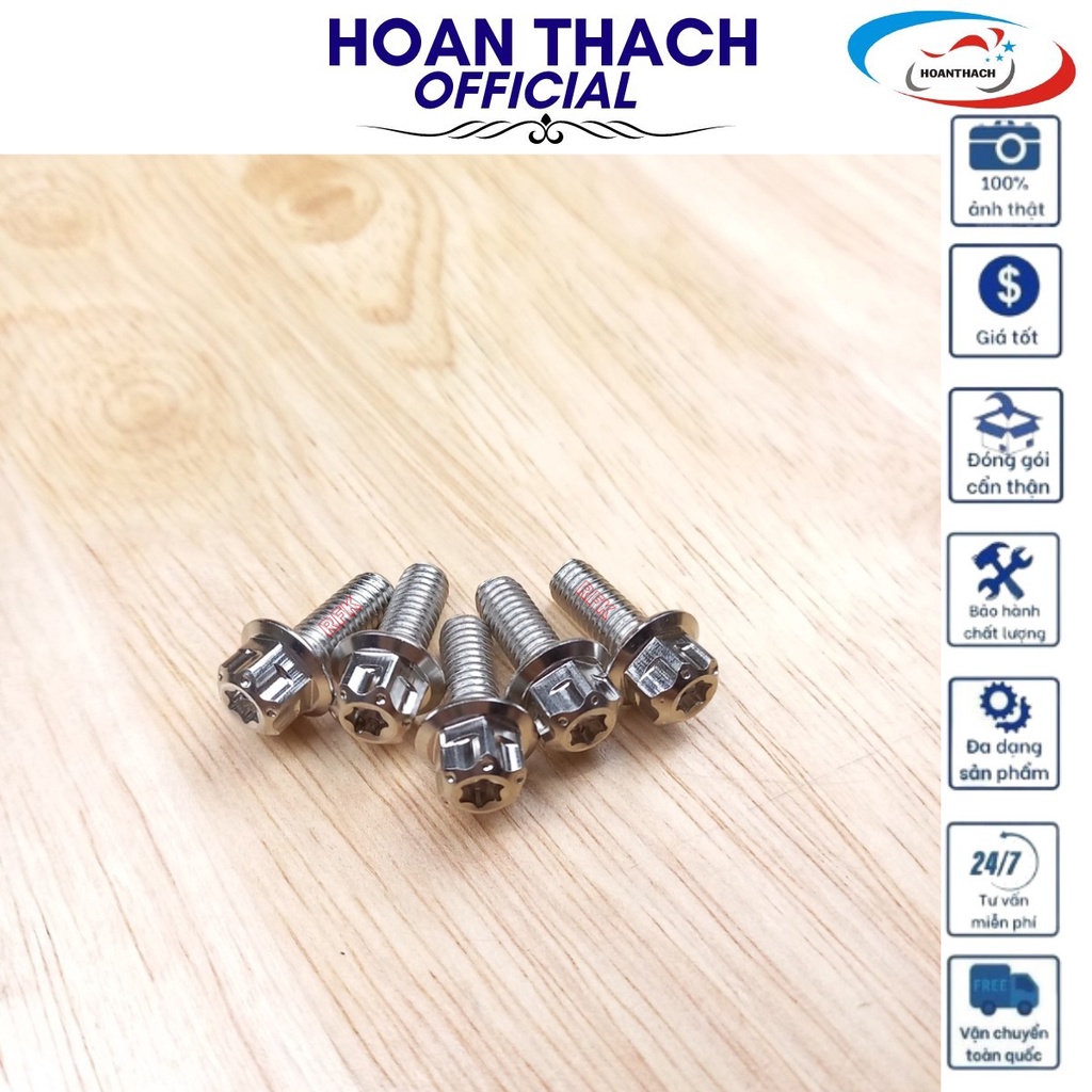 Ốc 6L15 Trụ Vương Miện Trắng dùng cho nhiều dòng xe máy SP016465 (giá 1 con)