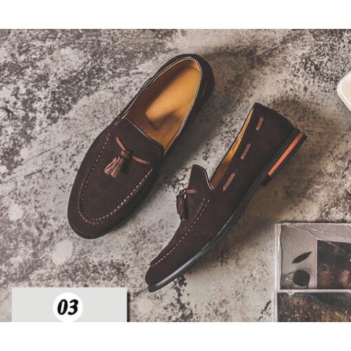 Giày Tây Loafer Tassel nâu (Da lộn