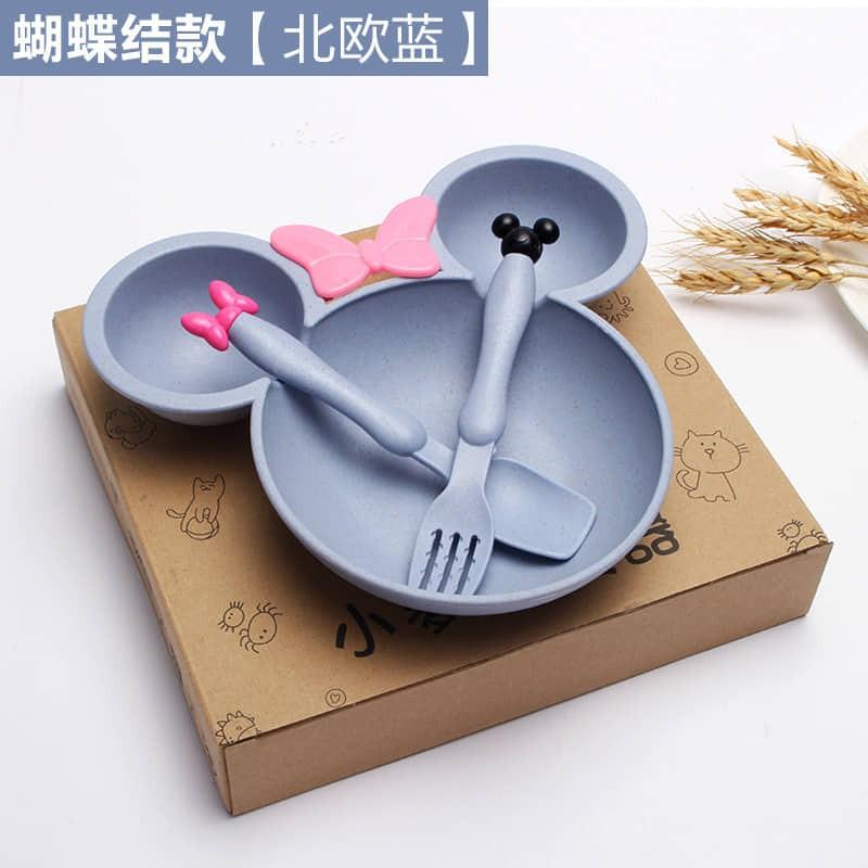 Bát ăn dặm lúa mạch kèm thìa và dĩa