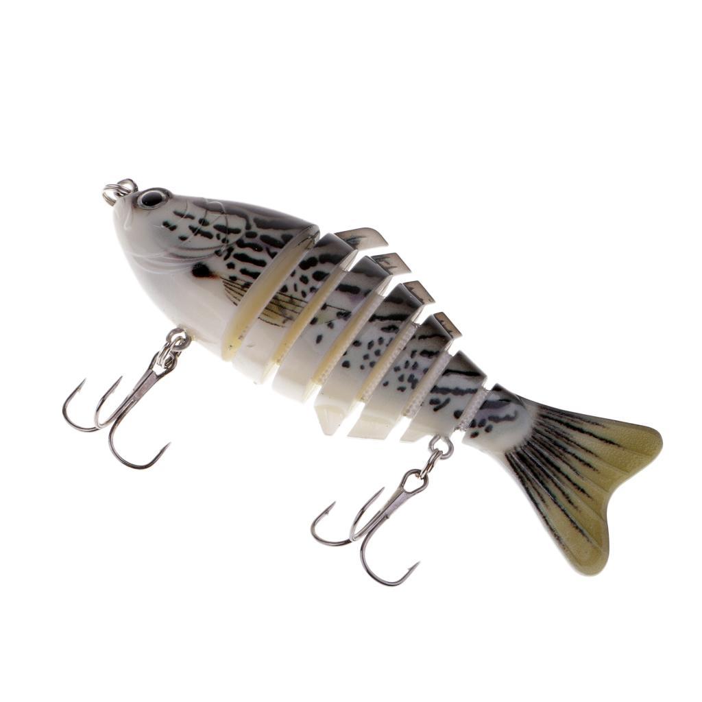 Multi Sections 7 Segments Fishing Lure Treble Hook 3D Eyes Hard Baits