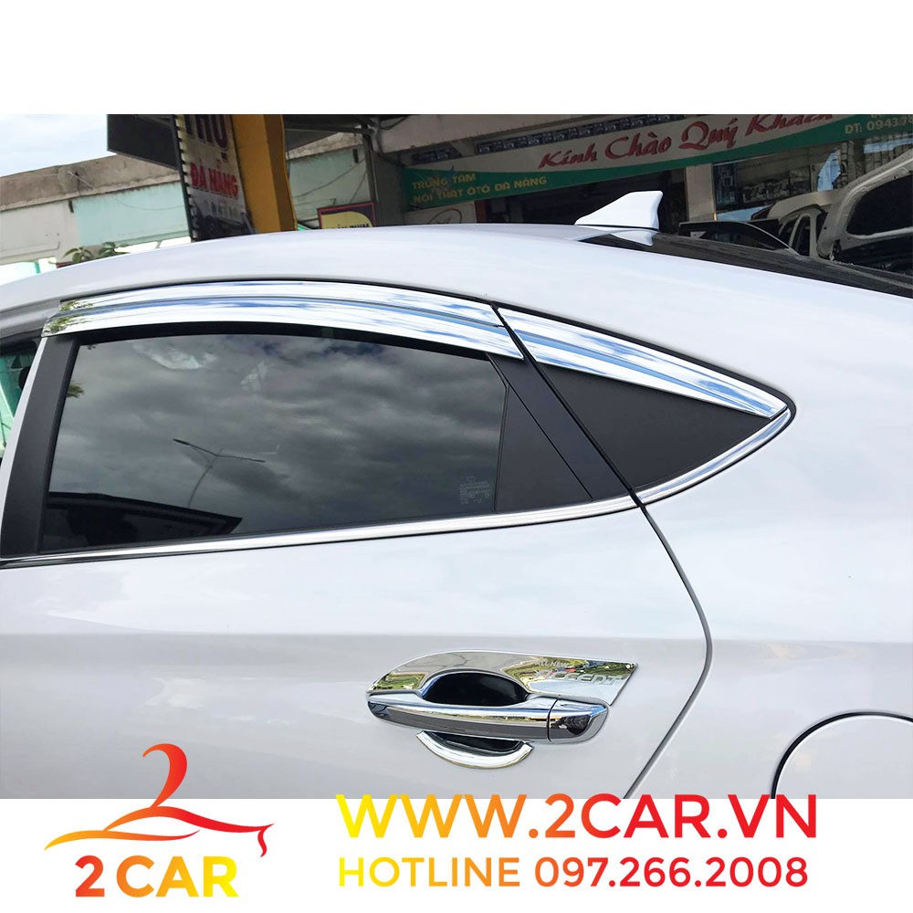 Vè che mưa xe Hyundai Accent 2018- 2021, 2022 mạ crom cao cấp - Hàng Hàn Quốc