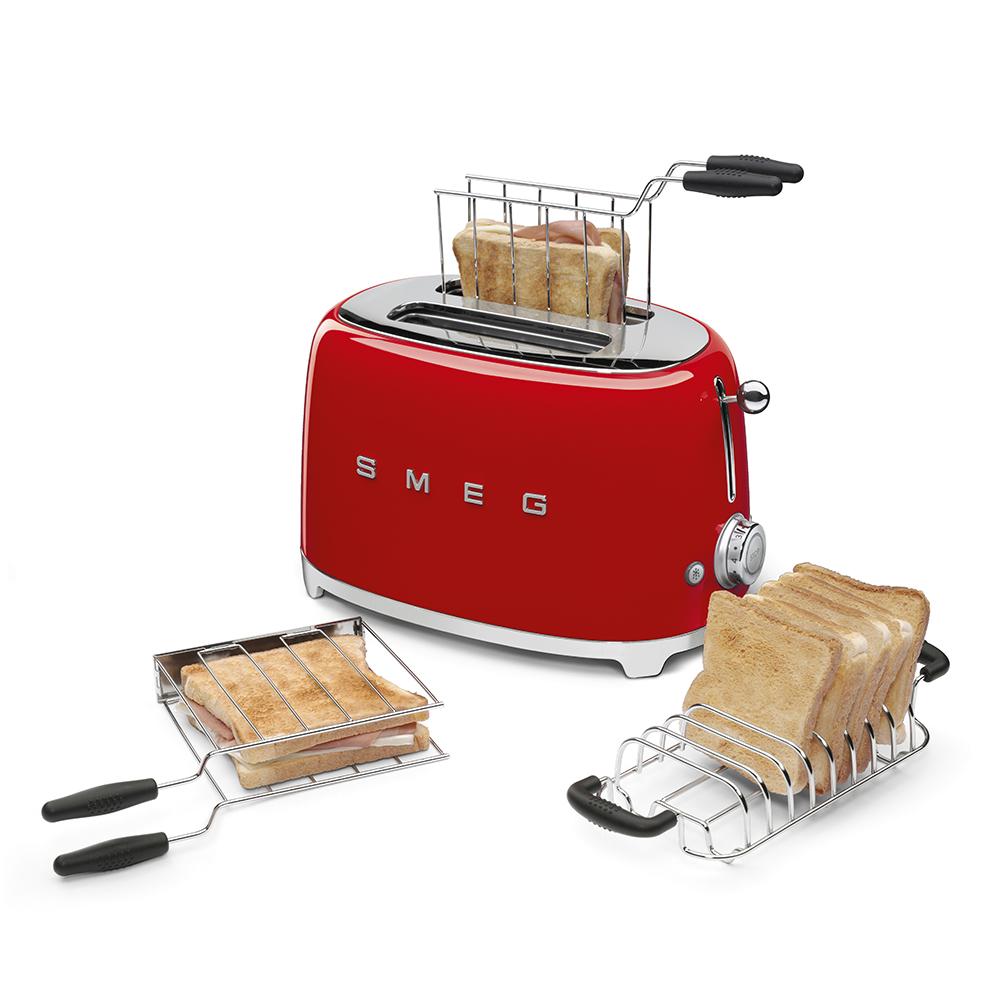 MÁY NƯỚNG BÁNH MÌ SMEG MÀU ĐỎ TSF01RDEU/535.43.669- HÀNG CHÍNH HÃNG