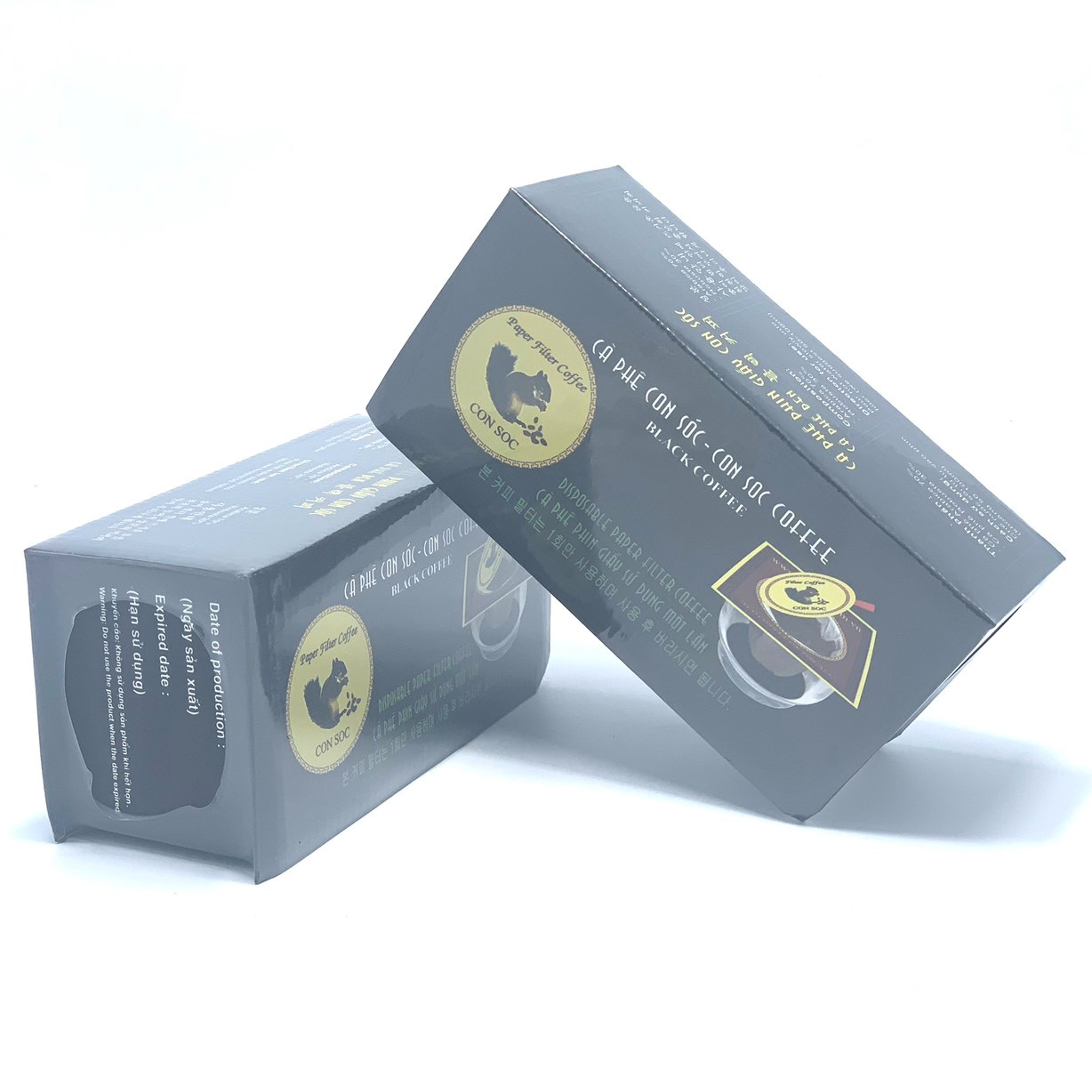 Cà phê Con Sóc phin lọc đơn đen - 02 Hộp