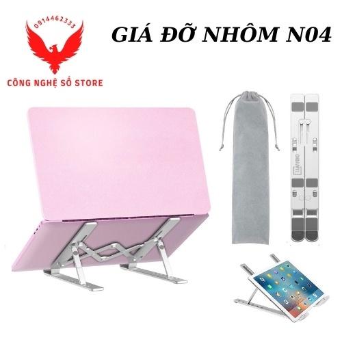 Giá đỡ ldành cho aptop, ipad, macbook, hợp kim nhôm, 7 nấc điều chỉnh độ cao