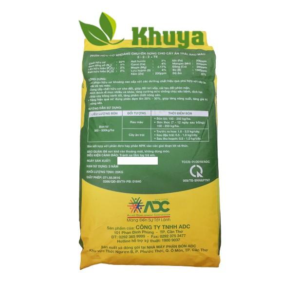 1kg lẻ Phân bón hữu cơ khoáng Con Cá ADC Mướt lá Xanh lá